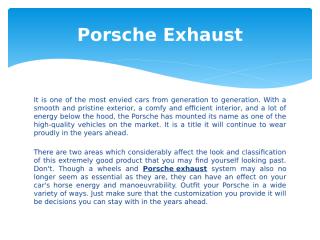 How To Turn Porsche exhaust Into Success.pptx