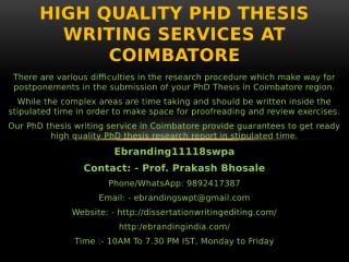 1.High Quality PhD Thesis Writing Services at Coimbatore.pptx