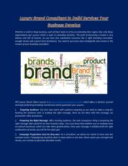 Luxury Brand Consultant in Delhi Services Your Business Increase.pdf